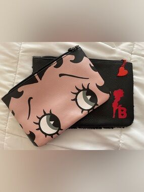 Set of 2 Sequined Betty Boop Character Pouches